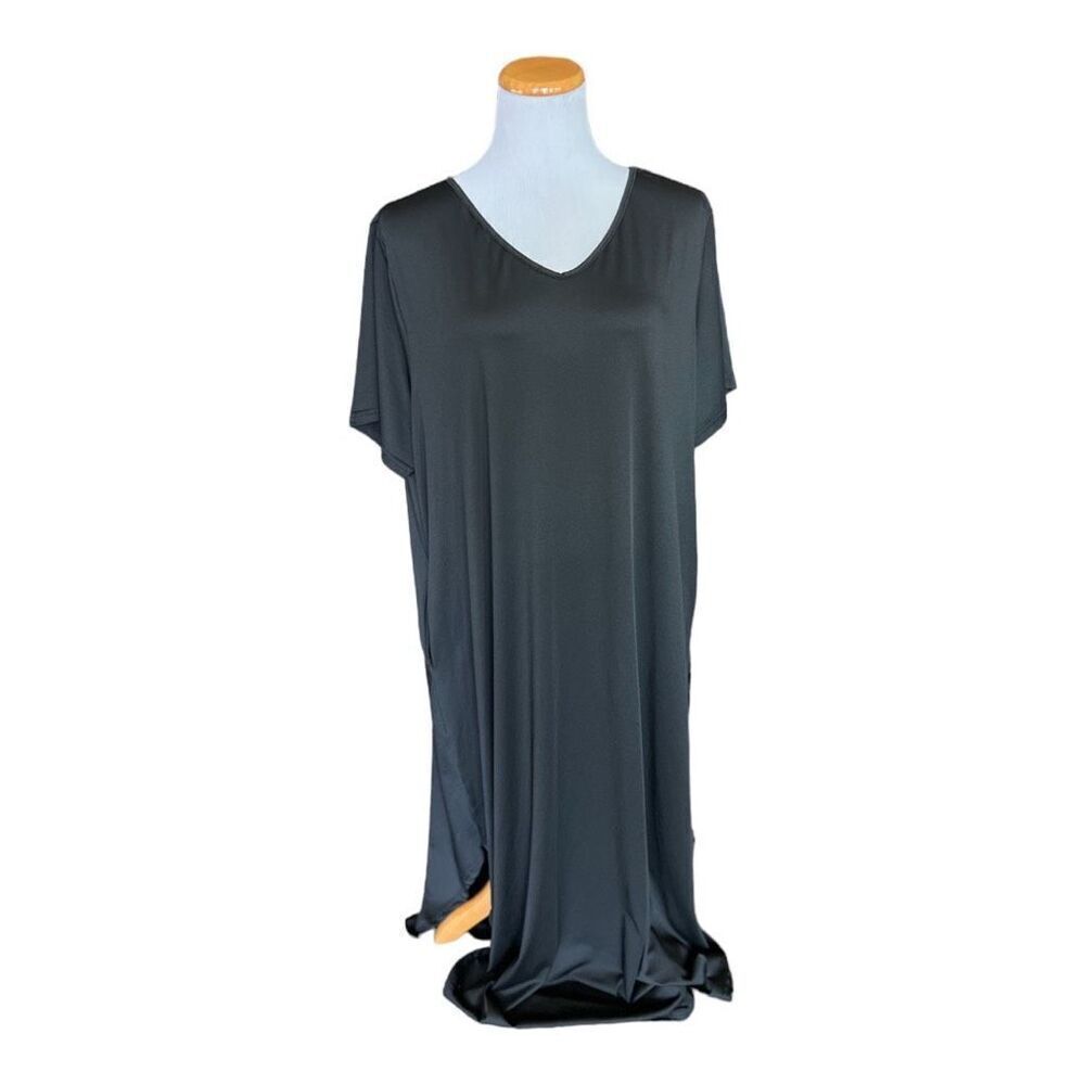 Womens Emery Rose Black Open Back Drape Dress - Sz 3X